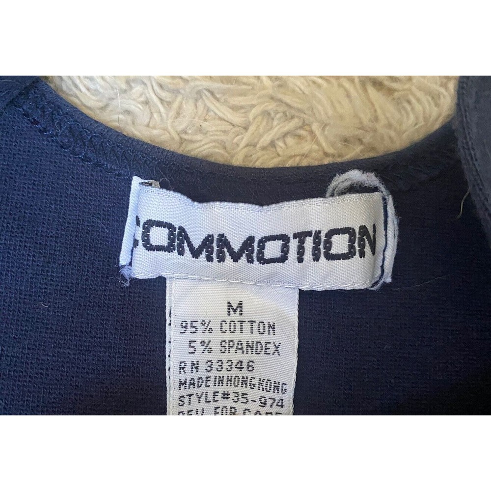 *TWO* 1990’s Commotion crop tops - Navy, Black, Size Medium - Picture 3 of 6